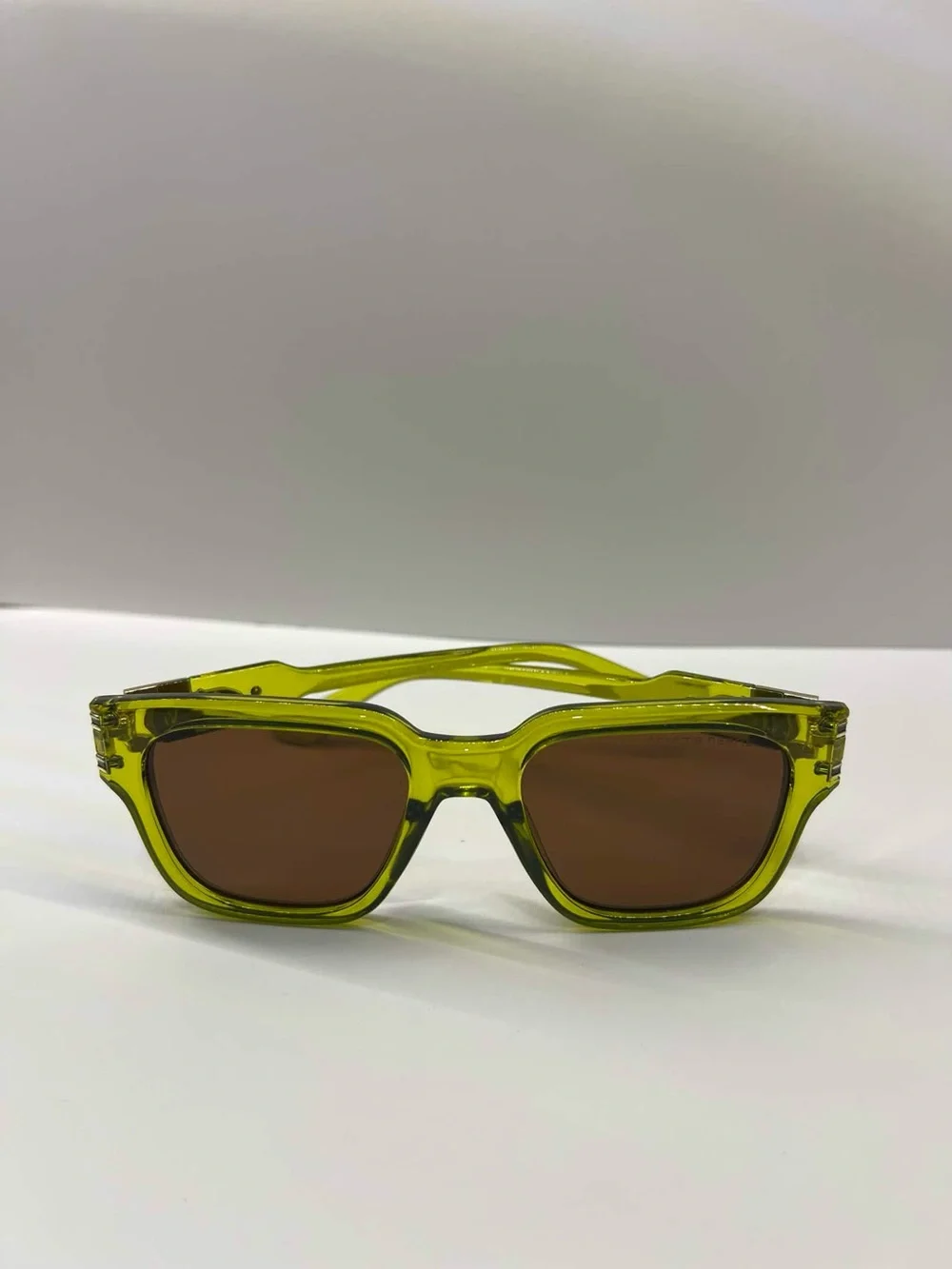 Chrome Hearts Transparent Olive Green Sunglasses Brown Lense Excellent Condition